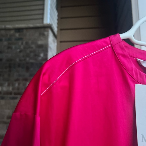 🆕 Max Mara Leisure Antique ROSE Leisure Sheree Drawstring Midi-Dress Cotton 8 - Picture 14 of 15